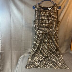 Cold water Creek women’s a A-line mash earthtone midi dress size medium 10-12